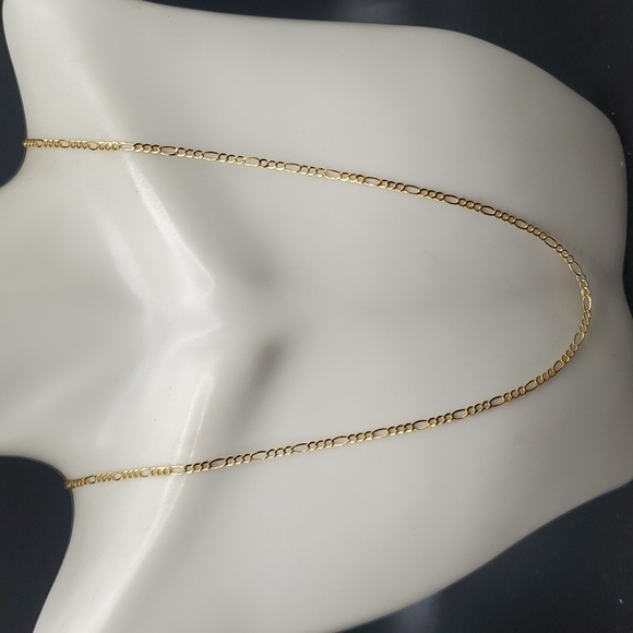 Delicate Figaro lace chain necklace N2904 925 14k bntr turkey imported - Picture 1 of 3